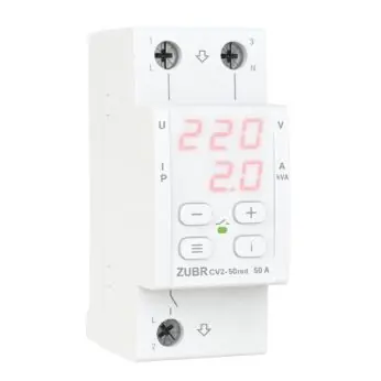 Značkový ZUBR CV2-50 red - napěťové monitorovací relé s kontrolou proudu 50 A