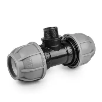 Autentický BRADAS PE T-kus 25mm x 1/2" vnější závit, PN10
