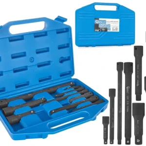Sada nástavců na rázy 1/4" 3/8" 1/2" CrV 9ks G10531 Horká Nabídka
